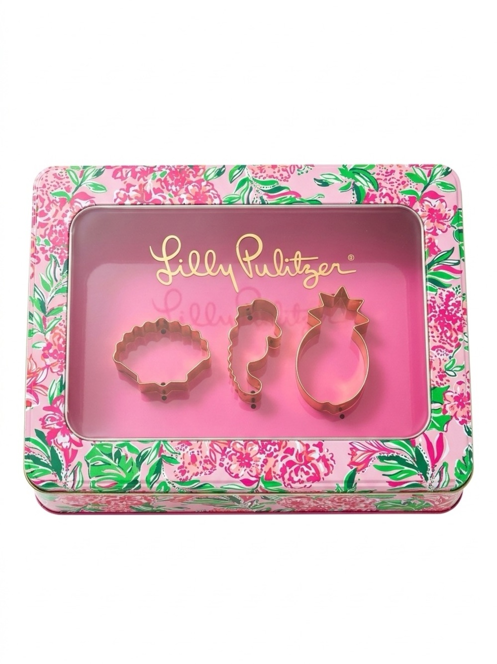Lilly Pulitzer Cookie Cutter Exchange Gift Tin NWT